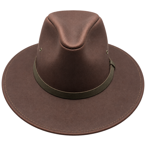 Henschel Hat Co. Brown Leather Aussie Outback Hat Size Medium