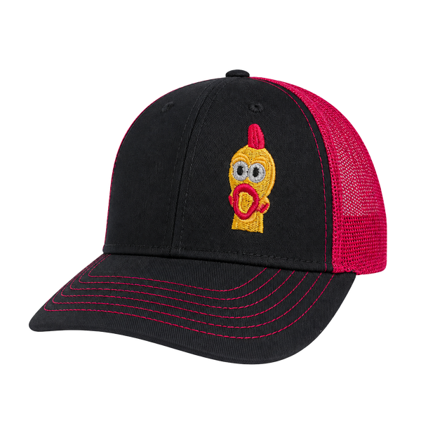 Dave's Hot Chicken Trucker Hat Black Red Mesh Snapback