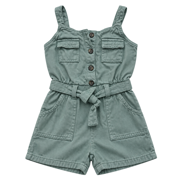 Wonder Nation Utility Romper Size 3T Sage Green