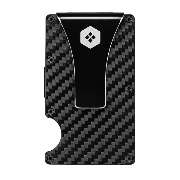 Sorax Black Carbon Fiber Pattern Slim Fold Wallet Card Holder Money Clip Men’s