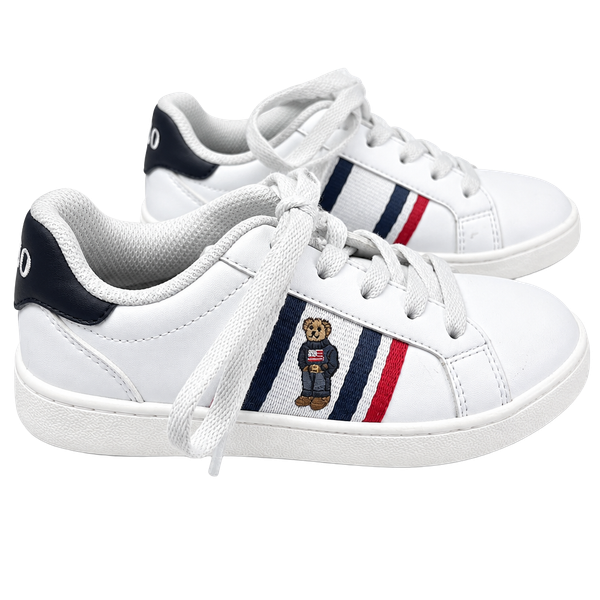 Polo Ralph Lauren Quilton Bear Sneakers Size 13 White