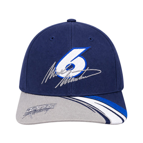 Roush Racing Mark Martin 6 Nascar Hat One Size Blue Snapback