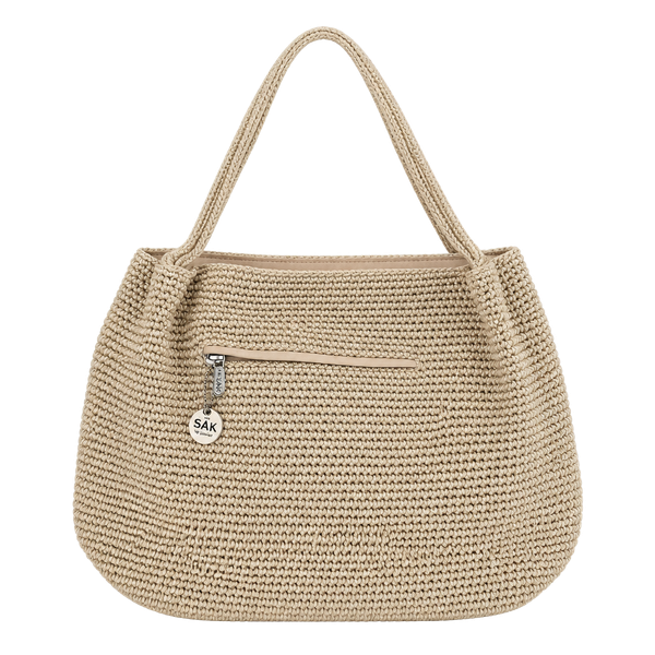 The Sak Crochet Hobo Bag Cream Shoulder Bag