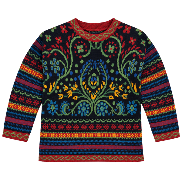 Laura Ashley Mother & Child Kids Girls Size 6-7 Years Multi Floral Wool Blend UK