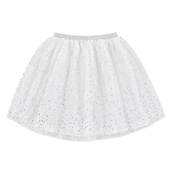 Little Adventures Tutu Skirt Size One Size White Sequin Tulle