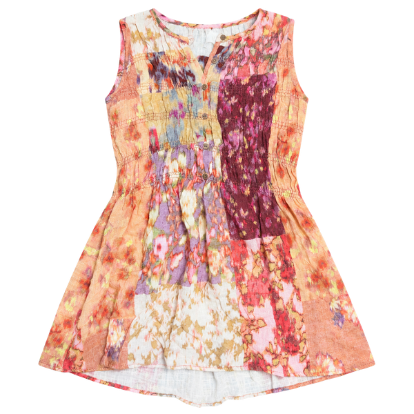 Zara Patchwork Dress Size 6 Multi Floral Boho Summer