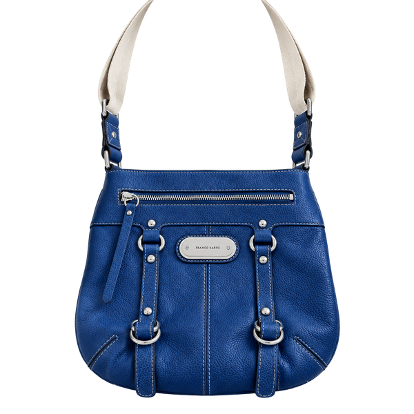 Franco Sarto Blue Leather Crossbody Bag