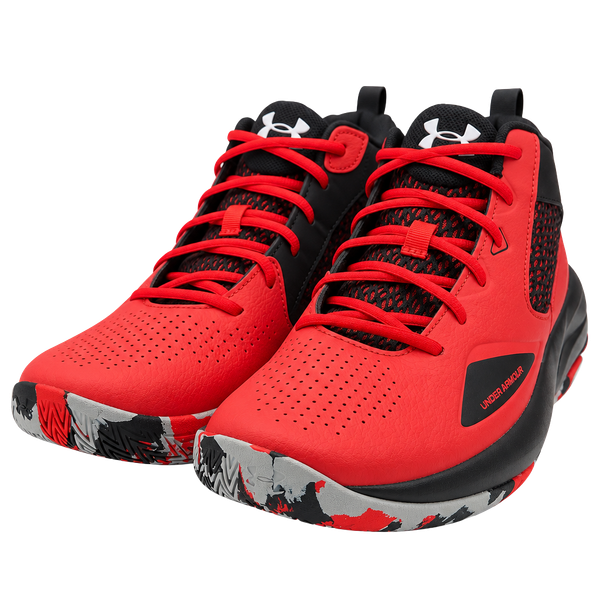 Under Armour Lockdown 5 Mens 10 Basketball Shoes Red Black 3023949-601