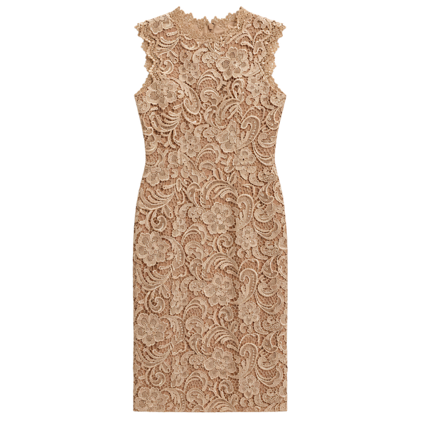 Gold Lace Cocktail Dress