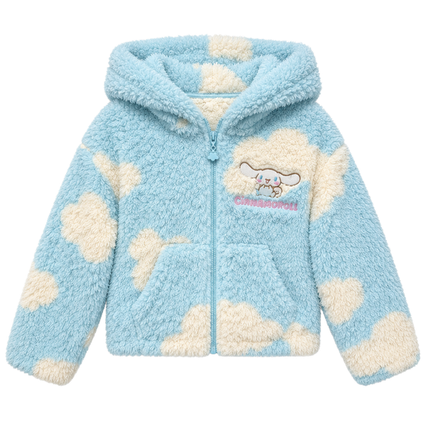 Cinnamoroll Sanrio Fleece Hoodie Size XS kids Blue Cloud Print