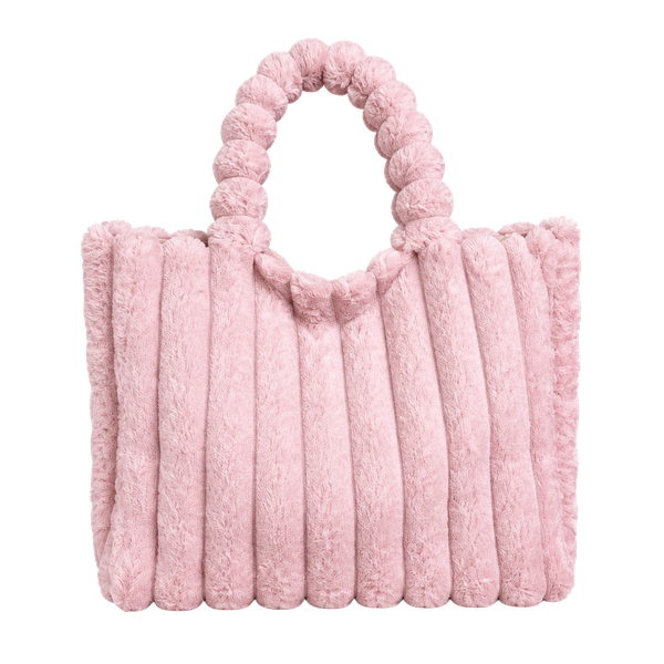 Light Pink Faux Fur Tote Bag