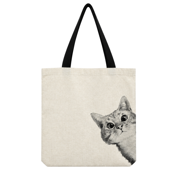 Cat Print Shoulder Tote Bag