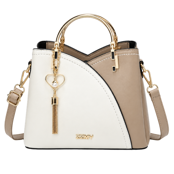 Color Block PU Leather Crossbody Shoulder Bag