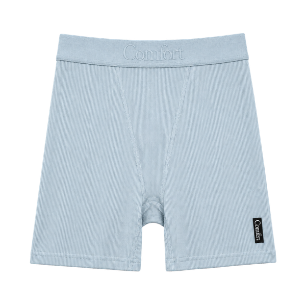 Comfrt Ribbed Boxer Shorts Size M Light Blue Lounge