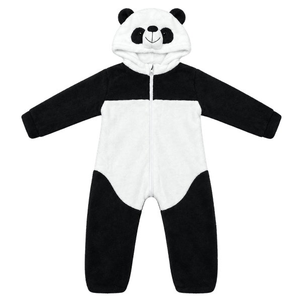 Z-ID Girl Plush Hooded Panda Bear One-Piece Costume Size 18-24 Months (1T-2T)
