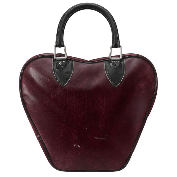 Vintage Bowling Bag Maroon Black Silver Retro Sports Carryall