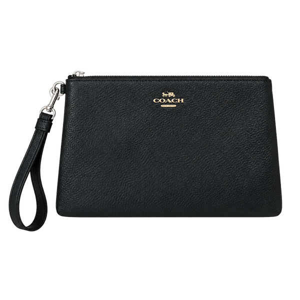 Coach Double Zip Crossbody Bag Black Leather