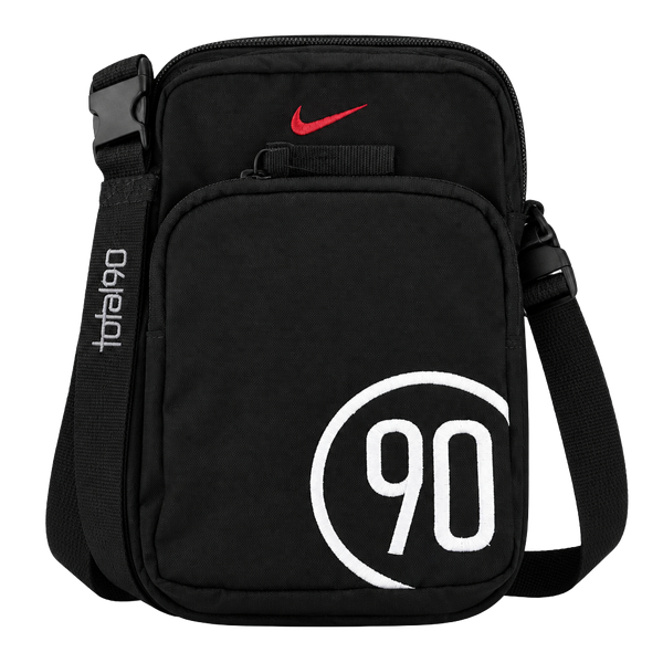 Nike Heritage Total 90 Futbol Soccer CrossBody Over Shoulder Sling Bag Black new