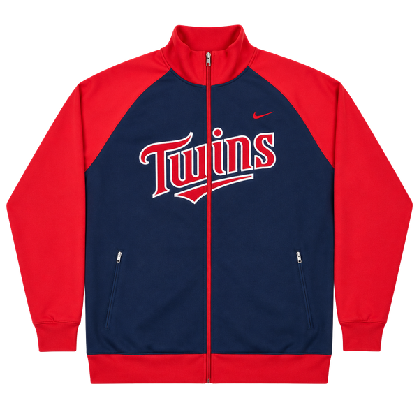Nike Minnesota Twins MLB Full Zip Track Jacket Size XXL Red Blue