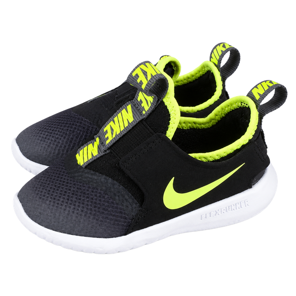 Nike Flex Runner Toddler Casual Running Shoe AT4665-019 Size 7C Black Neon Green