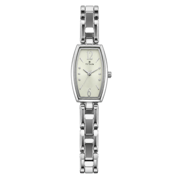 Casio Sheen SHN-4008 Tonneau Stainless Steel Wristwatch Silver