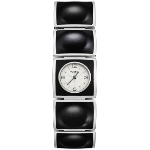 Fossil F2 ES-1539 Women's Silver and Brown Stainless Steel Bracelet Watch