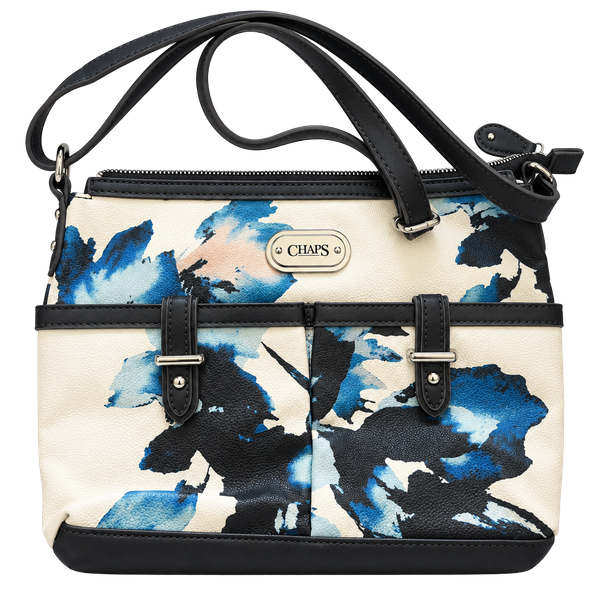 Chaps Floral Print Crossbody Shoulder Bag Purse