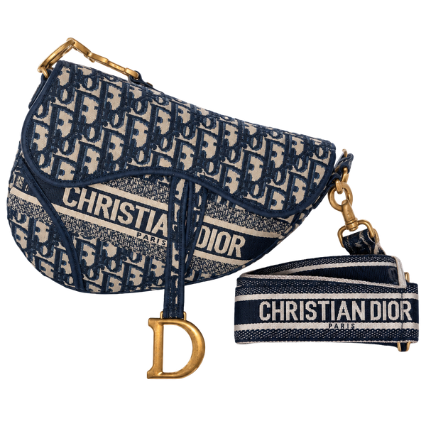 Christian Dior Saddle Bag Blue 