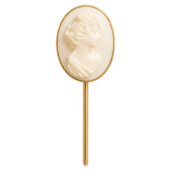 Antique Victorian Gold Filled Carved Shell Cameo Stick Pin