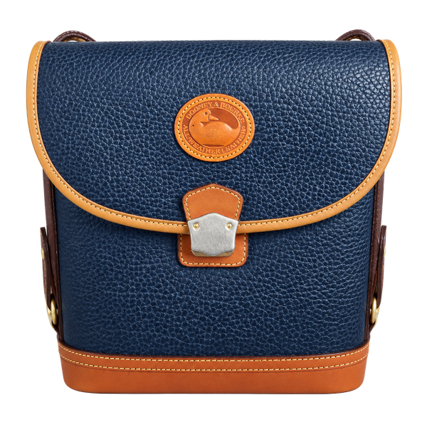 Dooney & Bourke All-Weather Leather Binocular Bag Navy Blue Crossbody