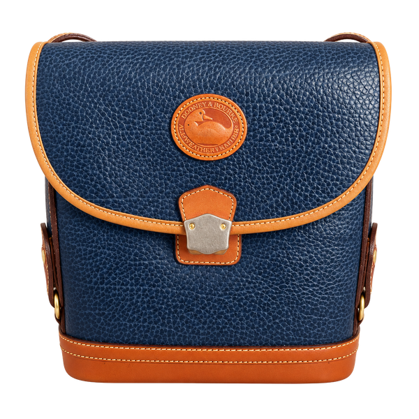 Dooney & Bourke Vintage All Weather Leather Binocular Bag Navy Blue Crossbody
