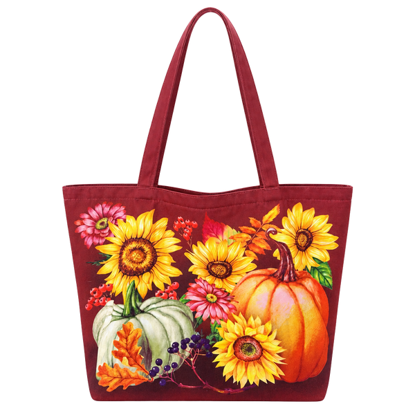 Briarwood Lane Fall Sunflower Pumpkin Tote Bag