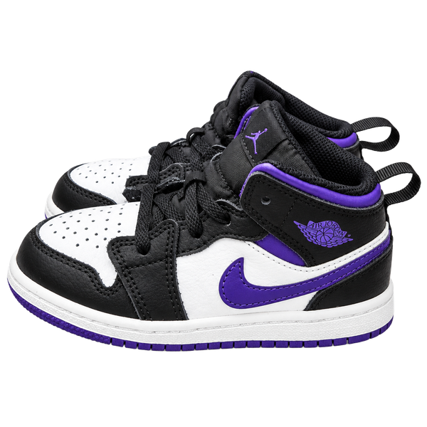 Jordan 1 Mid Toddler Black Dark Iris 