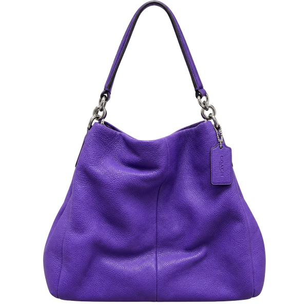 Coach Madison Phoebe Shoulder Bag Violet Leather