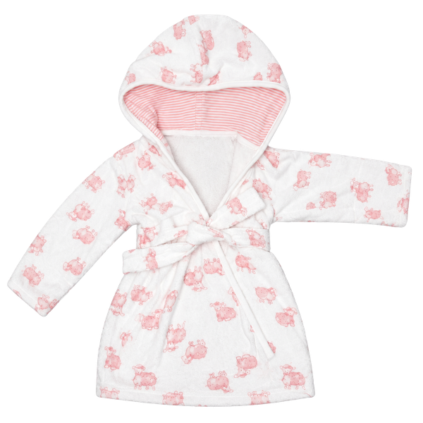 Carter's Just One You Hooded Bath Robe Size 0-9M Pink Sheep