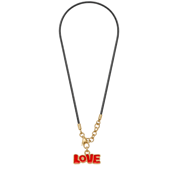 Unbranded LOVE Pendant Black Cord Necklace