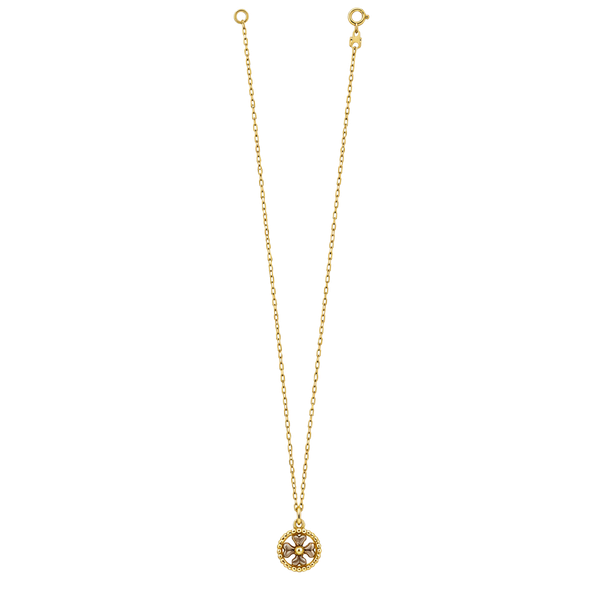 Tory Burch Logo Pendant Necklace Gold Tone