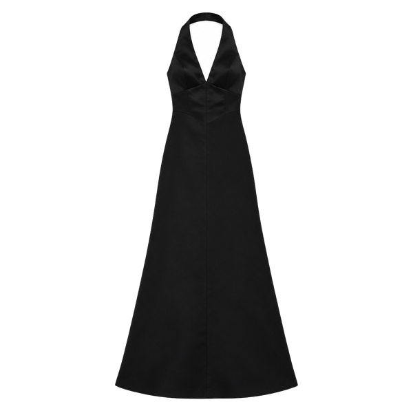 Mac Duggal Women's Sleeveless V Neck Satin Gown With Bow Details - Macy's,