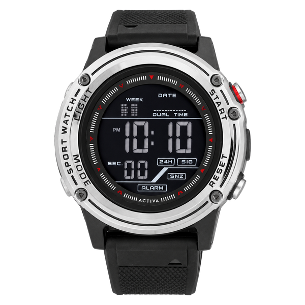 Activa Voyager of Time Men’s Digital Watch Black 52mm ACW8125-006 New In Box
