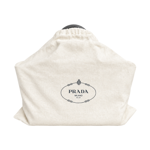 Prada Vitello Daino Leather Tote Shoulder Bag Grey