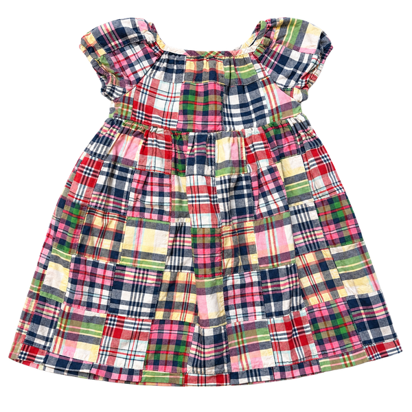 Baby Gap Patchwork Madras Dress Size 12-18 Months Plaid