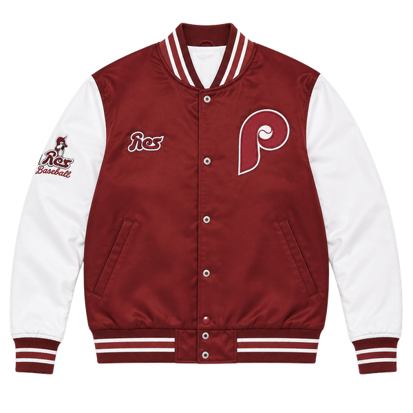 Mitchell & Ness Philadelphia Phillies Satin Varsity Jacket Size Large 