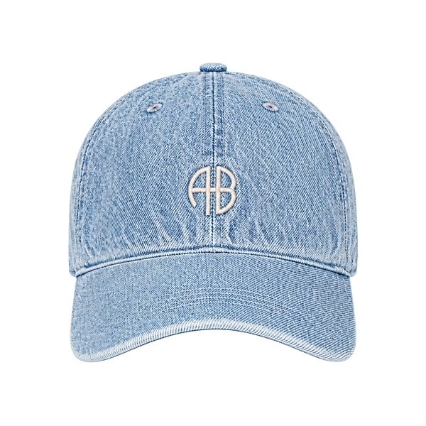 ANINE BING Jeremy Baseball Cap in Blue Denim