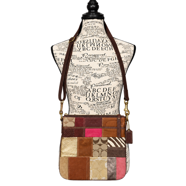 Coach Patchwork Crossbody Bag Multicolor Leather