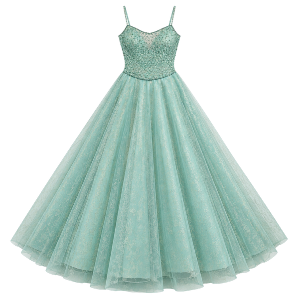 Precious Formals Beaded Bodice Tulle Ball Gown Prom Dress