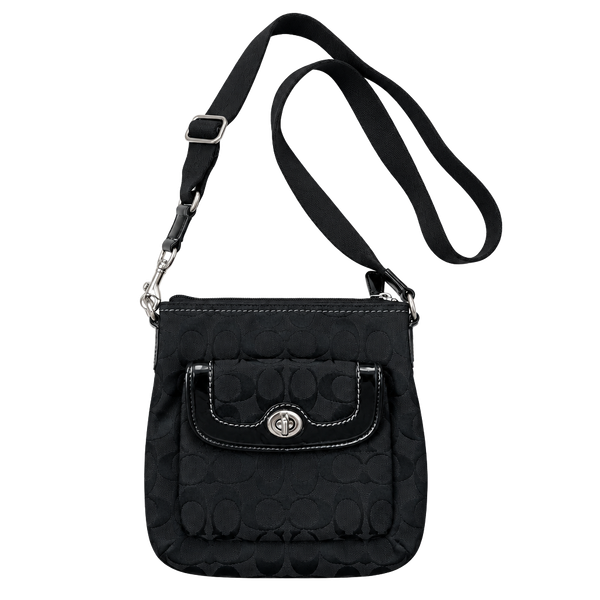 Coach Black Signature C Poppy Crossbody Bag