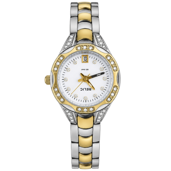 Relic ZR11761 Two Tone Crystal Accent Women's Watch