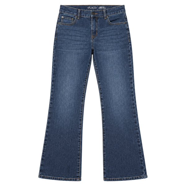 The Children's Place Bootcut Jeans Size 16 Dark Wash Denim. Adjustable waist.