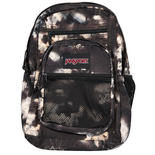 Jansport Big Campus Backpack Black White Lightning Clouds