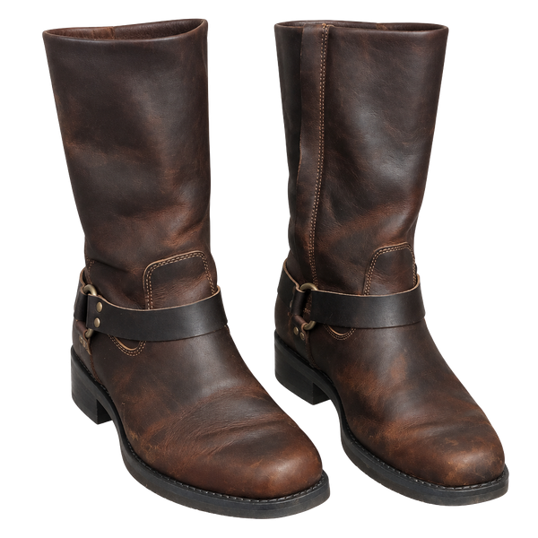 Unisex Real Leather Hi Biker Boots Rock Punk Grinders Buckle Cowboy Riding
